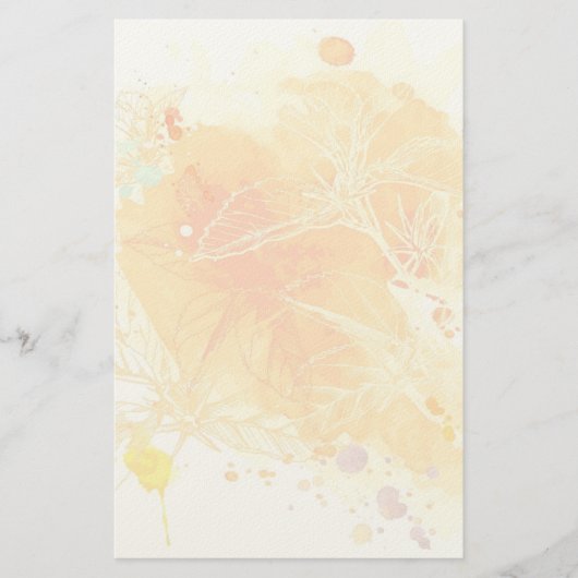 Papeterie Aquarelle vectorielle Arrière - plan & Fleurs trop (Devant)