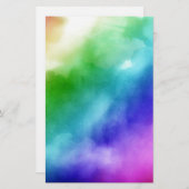 Papeterie Aquarelles Rainbow (Devant / Derrière)