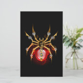 Papeterie Araignée en vapeur noire (Debout devant)