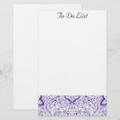 Papeterie Arbella Purple Motif D'Aquarelle À Faire Bloc-Note (Devant / Derrière)