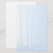 Papeterie Arbre bleu pâle (Devant / Derrière)