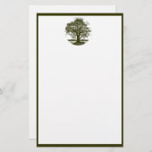 Papeterie Arbre de chêne stationnaire (Devant / Derrière)