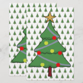 Papeterie Arbre de Noël adorable (Devant / Derrière)