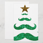 Papeterie arbre de noël de la moustache (Devant / Derrière)