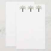 Papeterie Arbre des arbres simples de la vie en généalogie (Devant / Derrière)