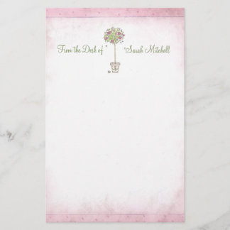 Papeterie Arbre rose : "Du bureau de - "