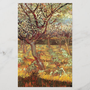 Papeterie Arbres abricot en fleurs par Van Gogh