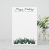 Papeterie Arbres de forêt rustiques joyeuses Fêtes (Debout devant)
