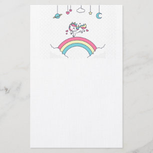 Papeterie Arc-en-ciel de licorne
