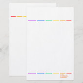Papeterie Arc-en-ciel minimal (Devant / Derrière)