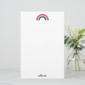 Papeterie Arc-en-ciel moderne en bleu (Debout devant)