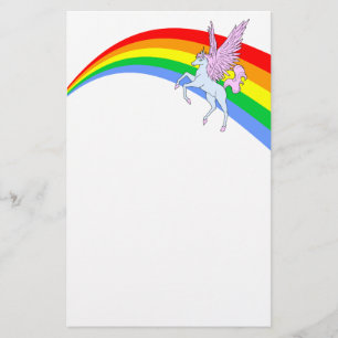 Papeterie Arc-en-ciel vintage de licorne du tigre 80s de