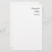 Papeterie Architecte professionnel noir blanc (Devant / Derrière)