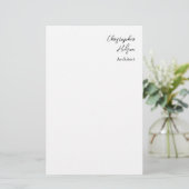 Papeterie Architecte Professionnel Noir Blanc Simple (Debout devant)