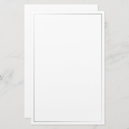 Papeterie Argent vide (Devant / Derrière)