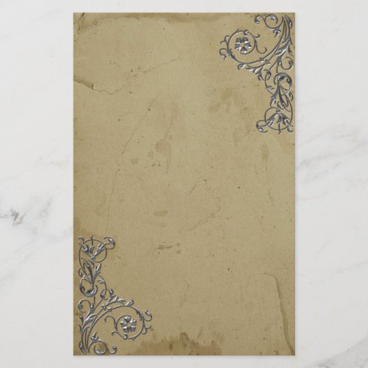 Papeterie Argent Vintage déprimé (Devant)