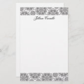 Papeterie argentée de flamme (Devant / Derrière)