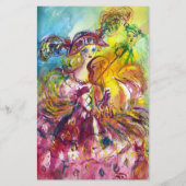 Papeterie ARLECCHINA VIOLINIST / Soirée de carnaval vénitien (Dos)