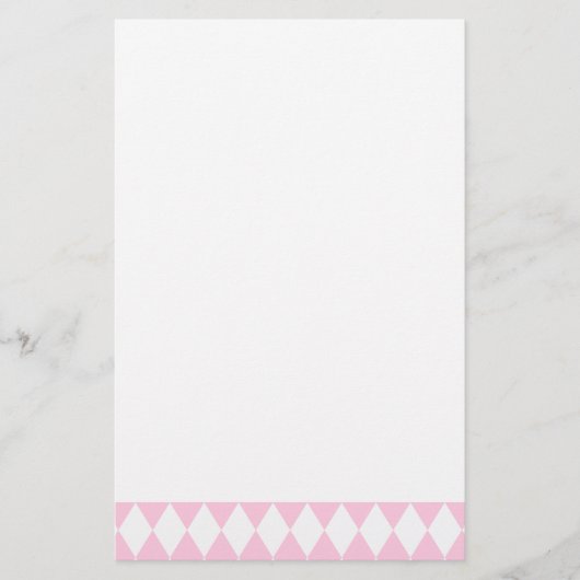 Papeterie Arlequin rose et blanc (Devant)