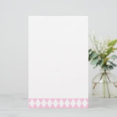 Papeterie Arlequin rose et blanc (Debout devant)