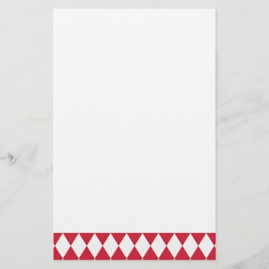 Papeterie Arlequin rouge et blanc (Devant)