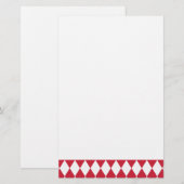 Papeterie Arlequin rouge et blanc (Devant / Derrière)