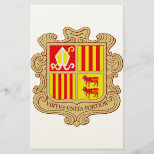Papeterie Armoiries de l'Andorre, coprincipauté historique