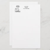 Papeterie Armoiries de Preppy Heraldic Camel Palm Tree (Devant / Derrière)