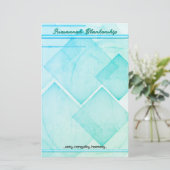 Papeterie Arrière - plan Abstrait géométrique Turquoise pers (Debout devant)