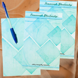 Papeterie Arrière - plan Abstrait géométrique Turquoise pers