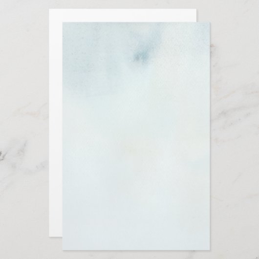 Papeterie arrière - plan aquarelle en bleu pastel et jaune (Devant / Derrière)