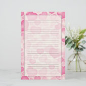 Papeterie Arrière - plan aux coeurs (Debout devant)