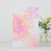 Papeterie Arrière - plan d'aquarelle Abstraite rose et orang (Debout devant)