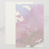 Papeterie Arrière - plan d'aquarelle pourpre (Devant / Derrière)