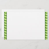 Papeterie Arrière - plan de blanc de frontière de lis de (Devant / Derrière)