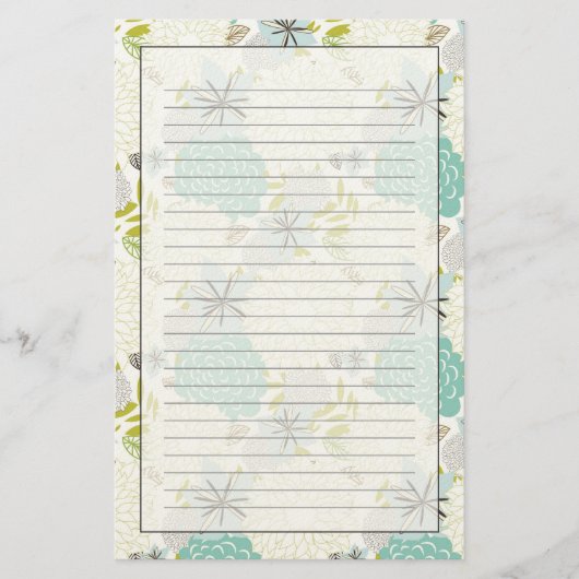 Papeterie Arrière - plan floral (Devant)