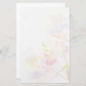 Papeterie arrière - plan floral avec des fleurs d'aquarelle (Devant / Derrière)