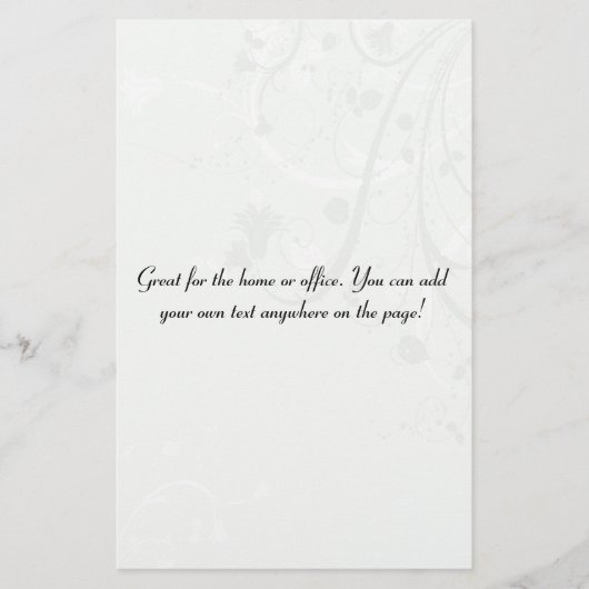 Papeterie Arrière - plan floral gris (Devant)