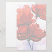 Papeterie Arrière - plan floral peint par résumé 2 (Devant / Derrière)