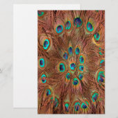 Papeterie Arrière - plan motif Peacock (Devant / Derrière)
