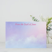 Papeterie Arrière - plan Pastel Pink et Blue Cloud (Debout devant)