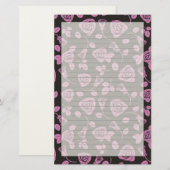 Papeterie Arrière - plan rose floral (Devant / Derrière)