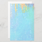 Papeterie Arrière - plan texturé bleu avec de minuscules Coe (Devant / Derrière)