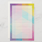 Papeterie Arrière - plan triangles abstraits colorés (Devant / Derrière)