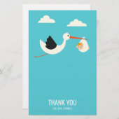 Papeterie Arrivée de la cigogne (Devant / Derrière)