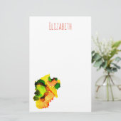 Papeterie art Abstrait alcool encre jaune vert (Debout devant)