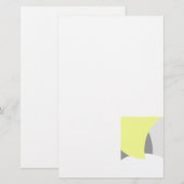 Papeterie Art Abstrait gris jaune blanc (Devant / Derrière)