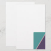 Papeterie Art Abstrait Turquoise violet (Devant / Derrière)