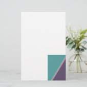 Papeterie Art Abstrait Turquoise violet (Debout devant)