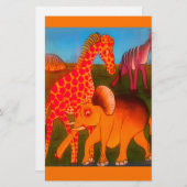 Papeterie Art animal africain (Devant / Derrière)
